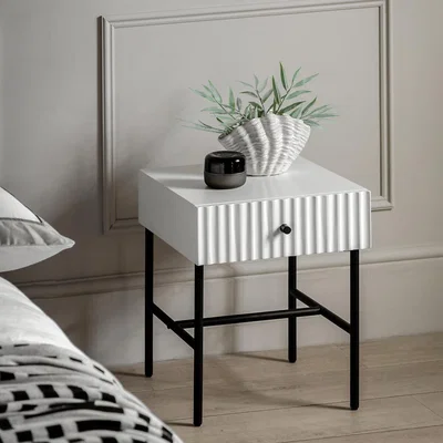 La Redoute Bedford 1 Drawer Scalloped Bedside Table