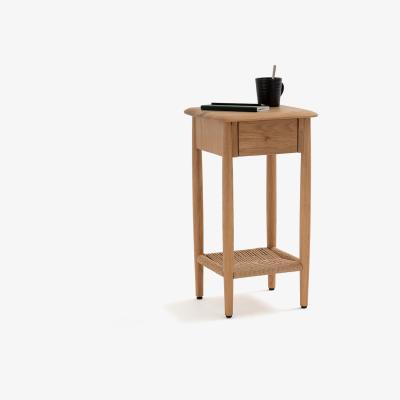 La Redoute Malora Solid Oak & Weaving Bedside Table