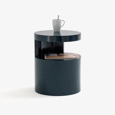 La Redoute Newark Cylindrical Glossy Bedside Table