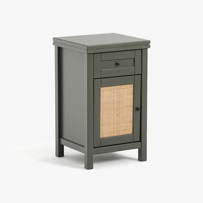 La Redoute Gabin Bedside Table with 1 Drawer & 1 Cane Cupboard