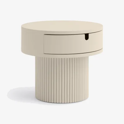 La Redoute Tamita Bedside Table with Lacquered Fluted Base
