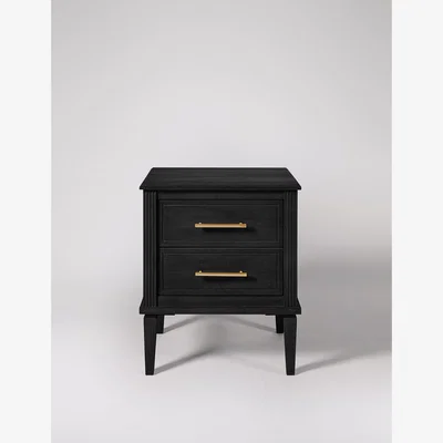 Marks & Spencer Swoon Claudine 2 Drawer Bedside Table Black