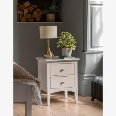 Marks & Spencer Gallery Direct Hastings 2 Drawer Bedside Table Grey