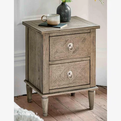 Marks & Spencer Gallery Direct Rustique 2 Drawer Bedside Table Taupe