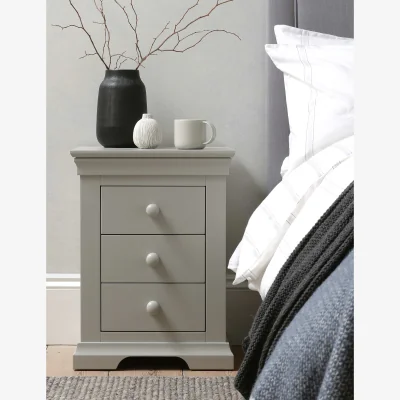 Marks & Spencer Cotswold Company Chantilly 3 Drawer Bedside Table Grey