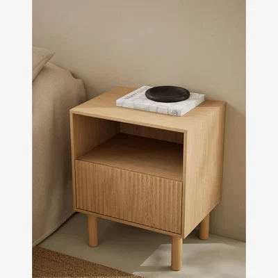 Marks & Spencer M&S Fluted Bedside Table Oak