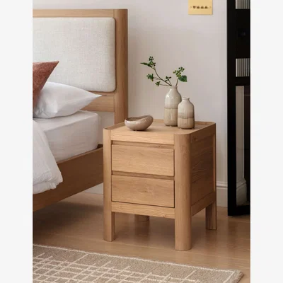 Marks & Spencer Gallery Direct Ember Two Drawer Bedside Table Natural