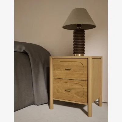 Marks & Spencer Gallery Direct Giles 2 Drawer Bedside Table Natural