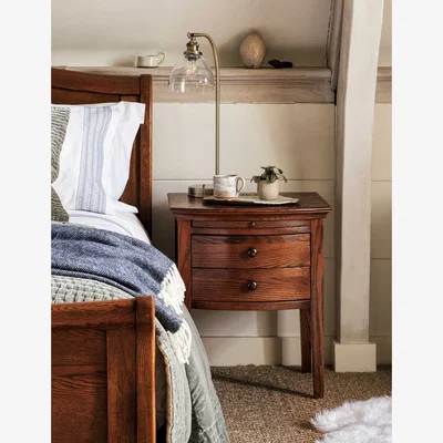 Marks & Spencer Cotswold Company Winchcombe 2 Drawer Bedside Table Dark Brown
