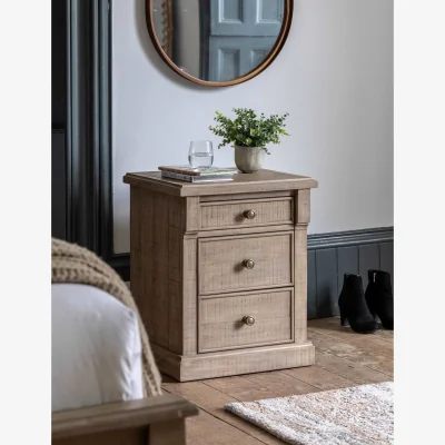 Marks & Spencer Gallery Direct Vancouver 3 Drawer Bedside Table Natural