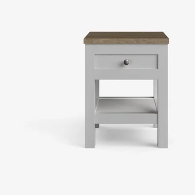 Marks & Spencer M&S Salcombe Slim Bedside Table - Light Grey, Light Grey,Natural