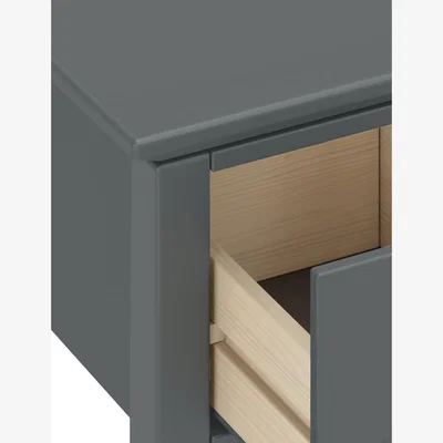 Marks & Spencer M&S  Set of 2 Hastings Dark Grey Small Bedside Tables, Dark Grey