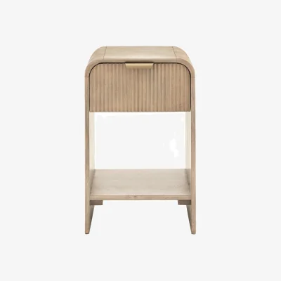 Marks & Spencer Gallery Direct Colonna 1 Drawer Bedside Table Grey Mix