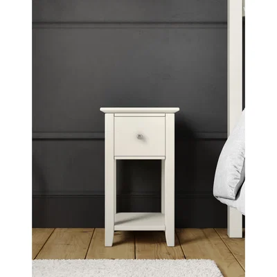 Marks & Spencer M&S Set of 2 Hastings Small Bedside Tables - 1SIZE - Ivory, Ivory,Mid Blue,Dark Grey,Grey