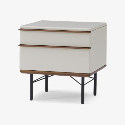 Made.com Vincent Bedside Table, Warm Ecru & Walnut Stain