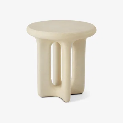 Made.com Yepa Side Table, White Concrete