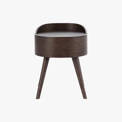 Made.com Ada Bedside Table, Dark Stain Oak