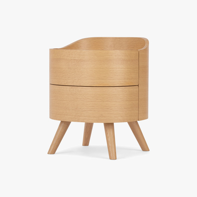 Made.com Ada 2 Drawer Bedside Table, Oak
