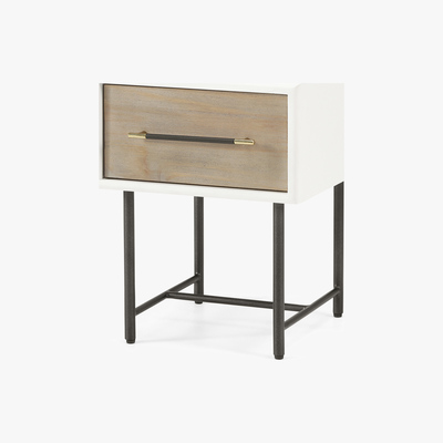 Made.com Ocanda Bedside Table, White & Pine