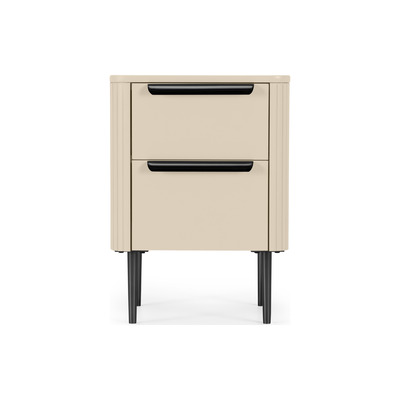 Made.com Ebro Bedside Table, Ivory White & Black