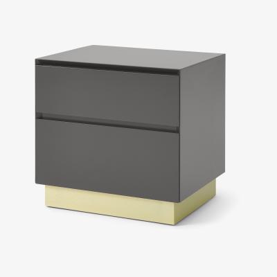 Made.com Elsdon Bedside, Charcoal Grey & Brass