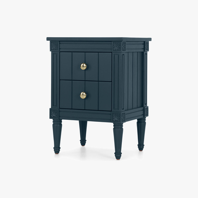 Made.com Bourbon Vintage Bedside, Dark Blue