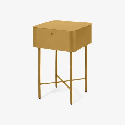 Made.com Christo Bedside Table with Drawer, Metal
