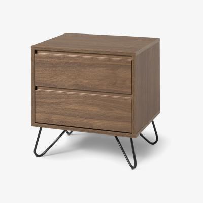 Made.com Elona Bedside Table, Walnut Effect & Black
