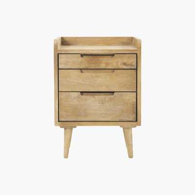 Maisons du Monde Mango wood vintage bedside table with drawers W 45cm Trocadero