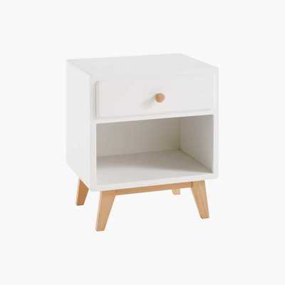 Maisons du Monde White Vintage 1-Drawer Bedside Table Sweet