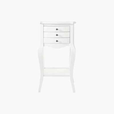 Maisons du Monde Wooden bedside table with drawers in white W 37cm Séraphine