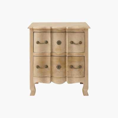 Maisons du Monde Mango wood and acacia bedside table with drawers Colette