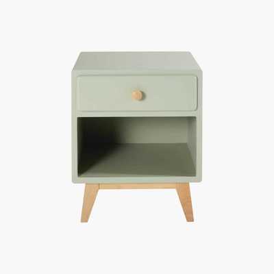 Maisons du Monde Green 1-Drawer Bedside Table Sweet