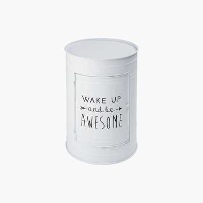 Maisons du Monde White metal 1-door bedside table Harlem
