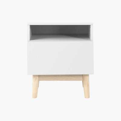 Maisons du Monde Vintage Bedside Table in White Artic