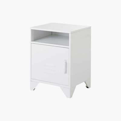 Maisons du Monde White Metal Bedside Table Sunset universe