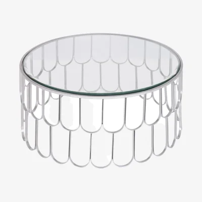 My Furniture Pair of Pimlico White Glass Bedside Table with 3 Drawers