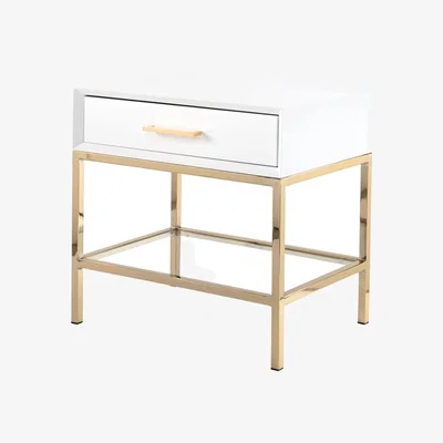 My Furniture Duo White Bedside Table