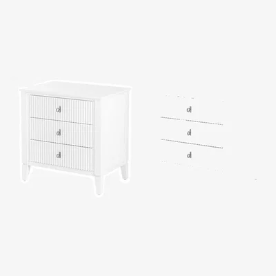 My Furniture Set 2 x Heidi bedside tables - White -Brass/Silver