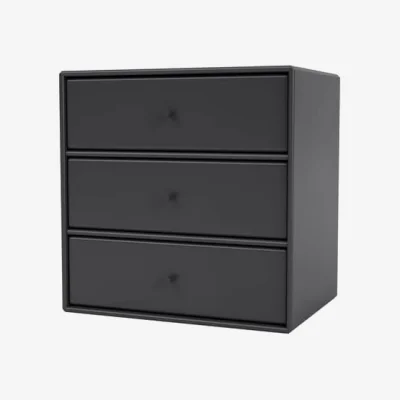 Made in Design Montana Mini 1007 Wall storage wood grey / 3 drawers - 35 x 35 x D 25 cm - MONTANA