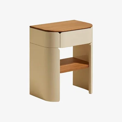Made in Design Equilibre Bedside table wood beige / Drawer - Maison Sarah Lavoine