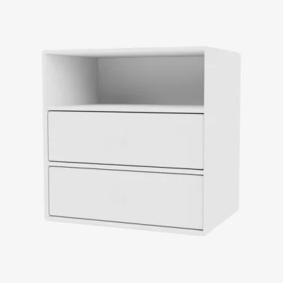 Made in Design Montana Mini 1006 Wall storage wood white / 2 drawers + 1 compartment - 35 x 35 x D 25 cm - MONTANA