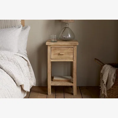 Nkuku nkuku Vivan Grooved Bedside Table | Bedroom Furniture | Natural