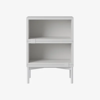 Nordic Nest Muuto Stacked storage system bedside table configuration 1 Grey