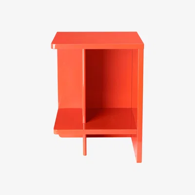 Nordic Nest Broste Copenhagen Tenna bedside table left Pureed pumpkin orange
