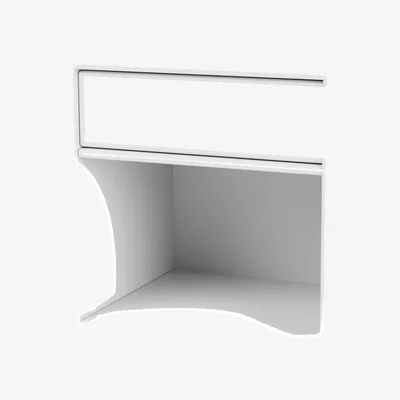 Nordic Nest Montana Dream bedside table Snow 38 base 3cm
