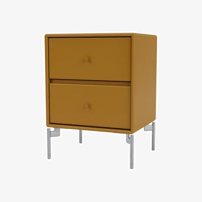 Nordic Nest Montana Drift bedside table Amber chrome legs cm