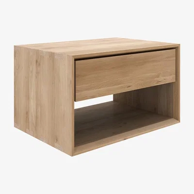 Nordic Nest Ethnicraft Nordic II bedside table Oak wax oil 1 box 57 cm