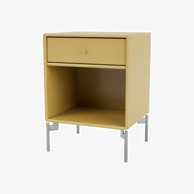 Nordic Nest Montana Dream bedside table Cumin 157 chrome legs