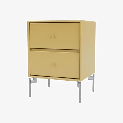 Nordic Nest Montana Drift bedside table Cumin 157 chrome legs cm